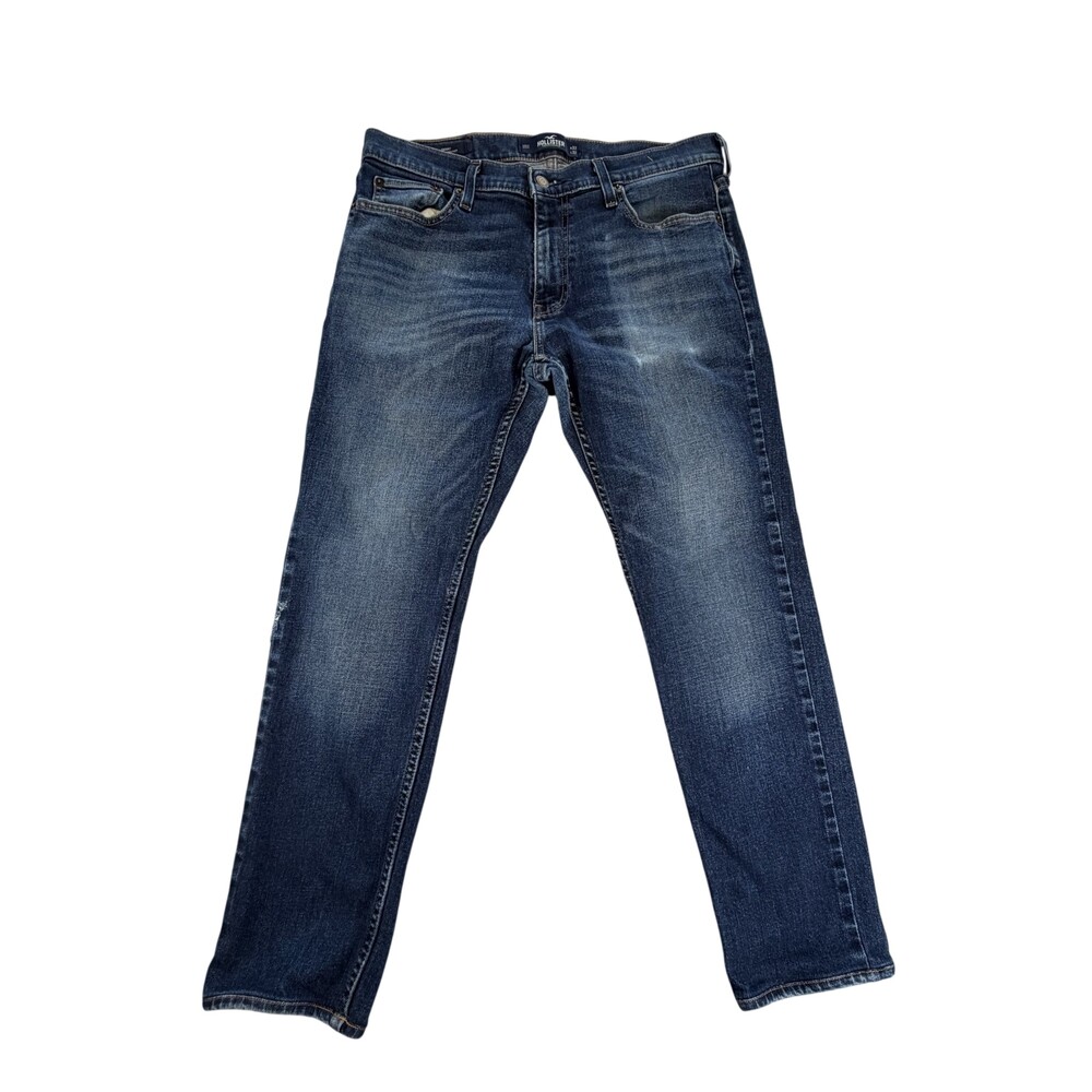 Hollister Epic Flex Jeans Mens FITS 34x27 Blue Slim Skinny Stretch Medium Wash
